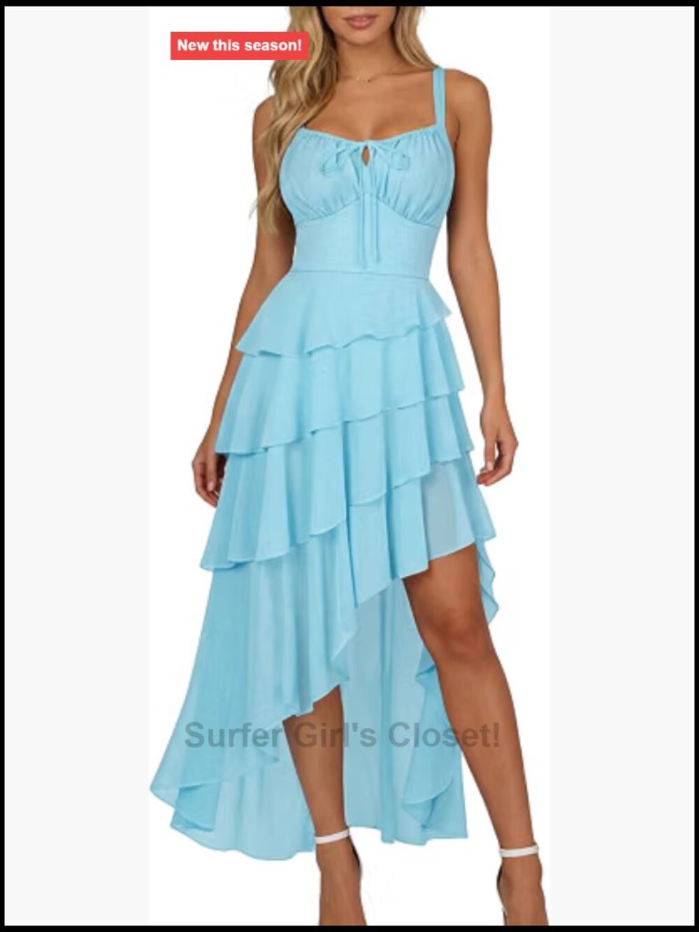 Renaissance Gothic Pirate Corset Hi-Low Ruffle Dress with Pockets
